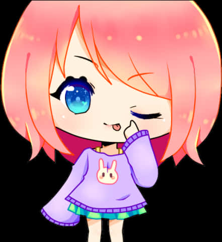 Chibi Character Giggle Cute Anime Art PNG