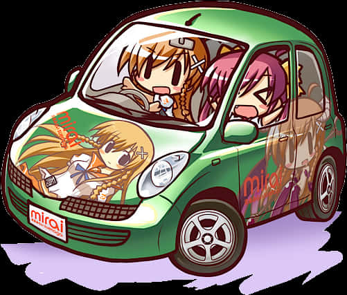 Chibi Characters Road Trip PNG