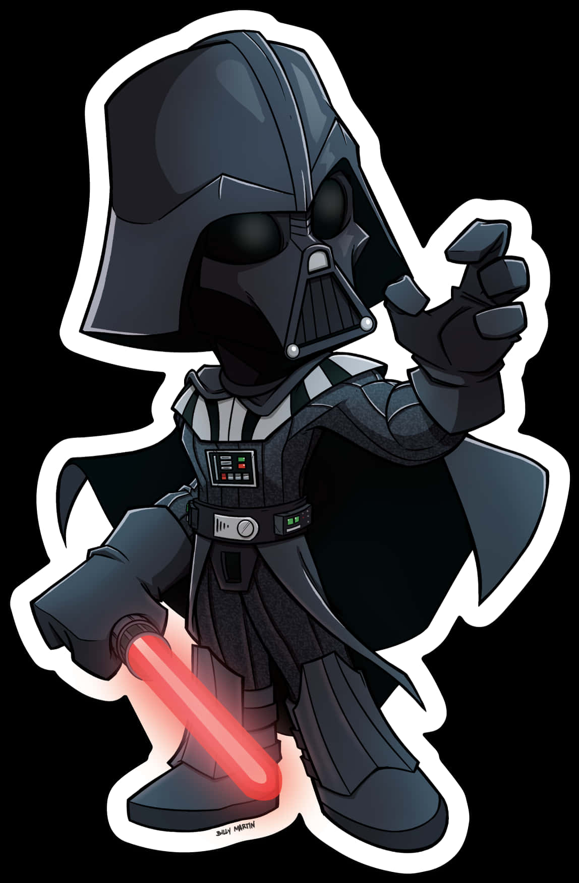 Chibi Darth Vader Illustration PNG