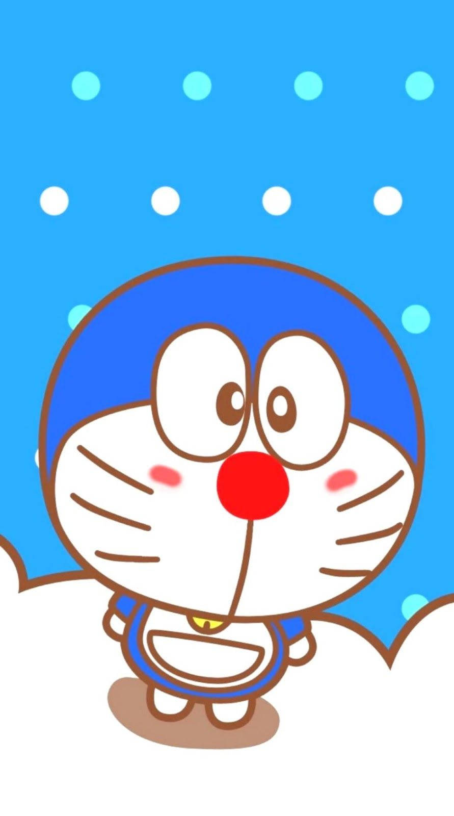 Chibi Doraemon iPhone Art Wallpaper