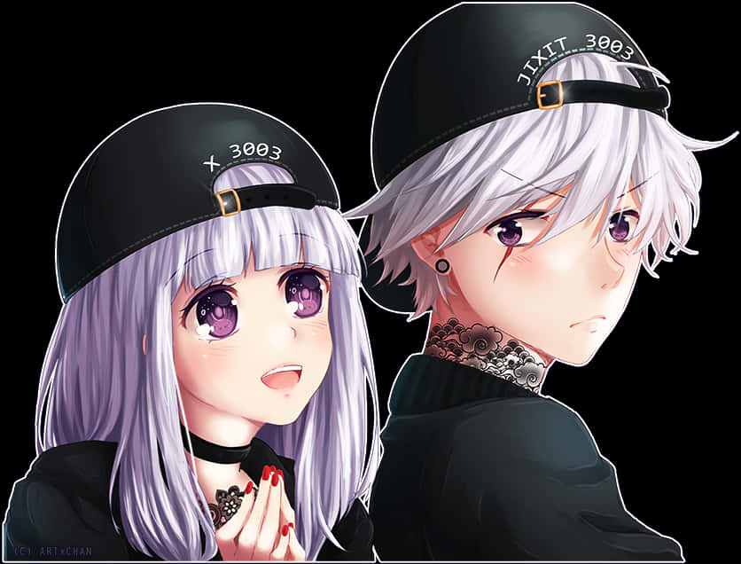 Chibi Duoin Black Hats PNG