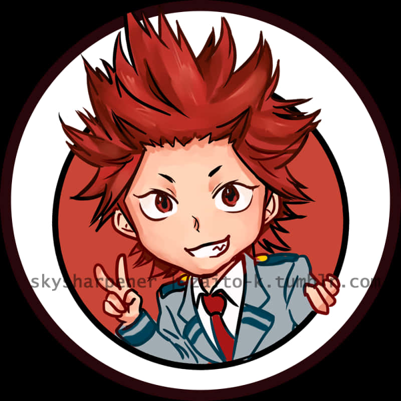 Download Chibi Eijiro Kirishima My Hero Academia | Wallpapers.com