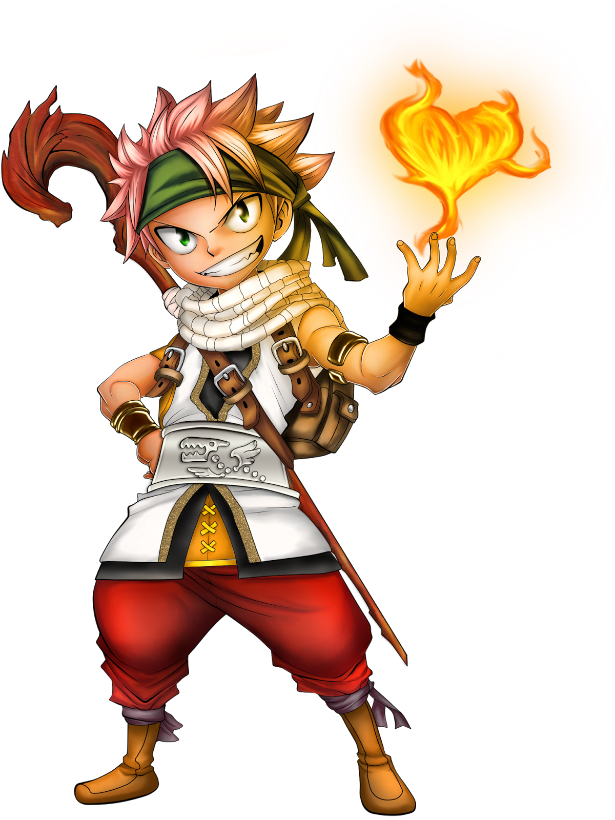 Chibi Fire Mage Character PNG