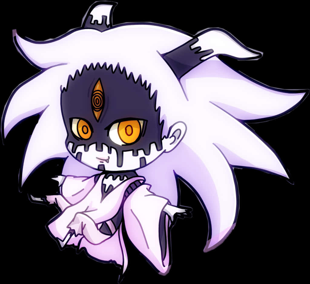 Chibi Ghostly Character Art PNG