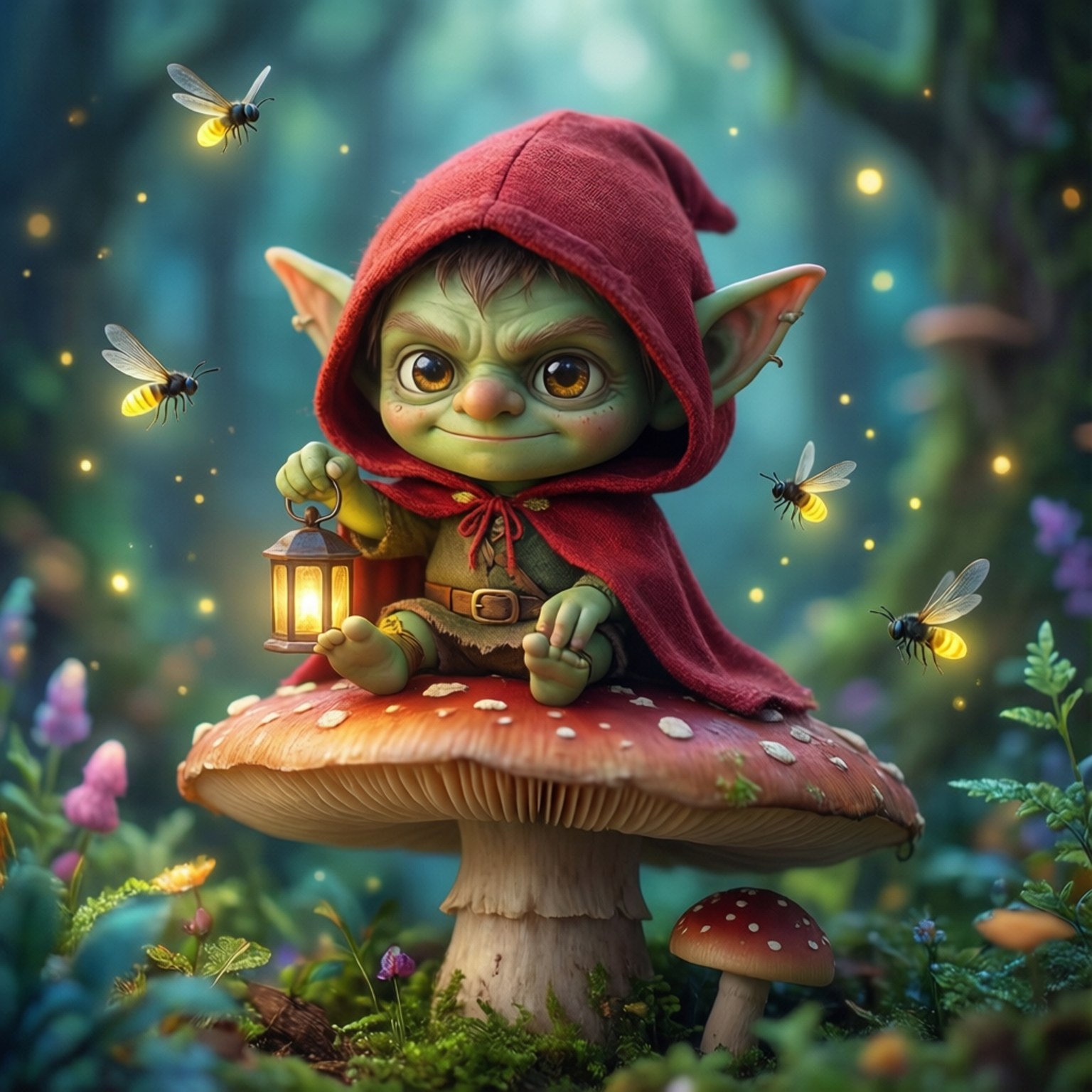 Chibi Goblin Lentera Wallpaper