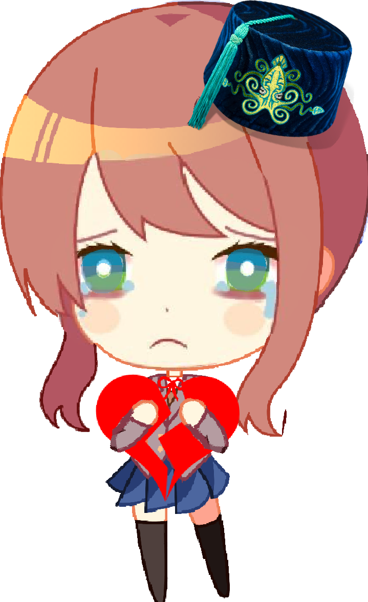 Chibi Graduate With Broken Heart PNG