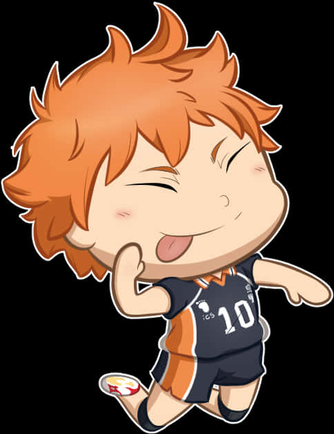 Chibi Hinata Volleyball Anime Character PNG