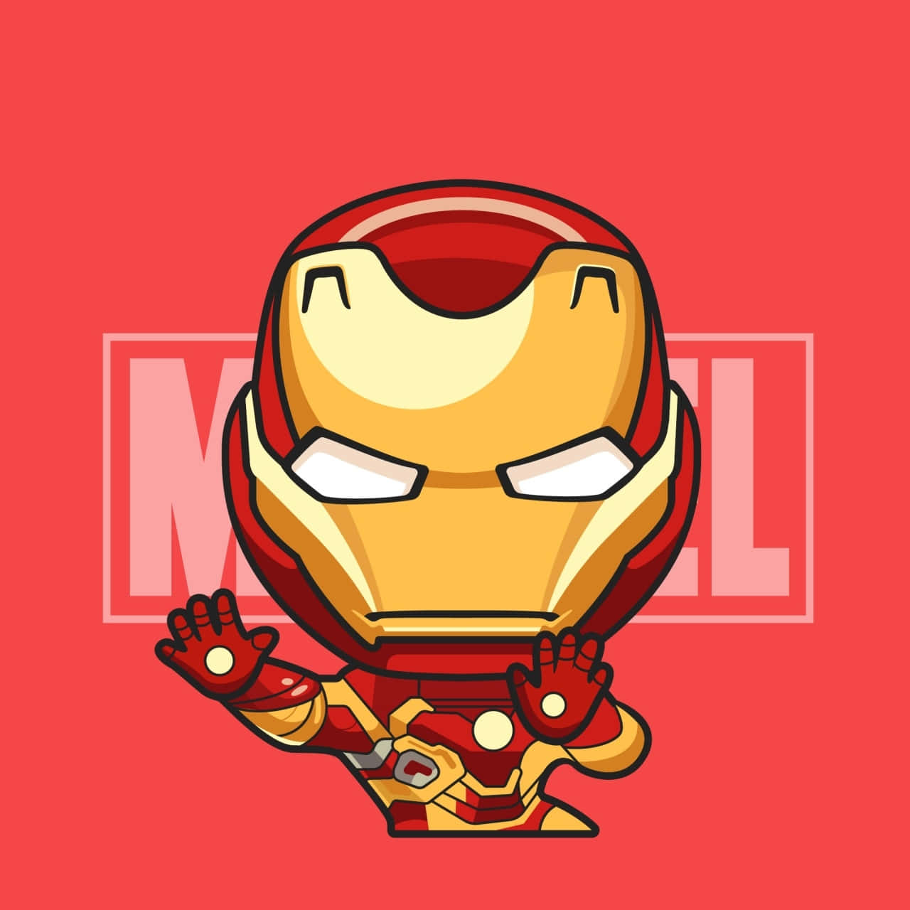 Chibi Iron Man Vector Art Wallpaper