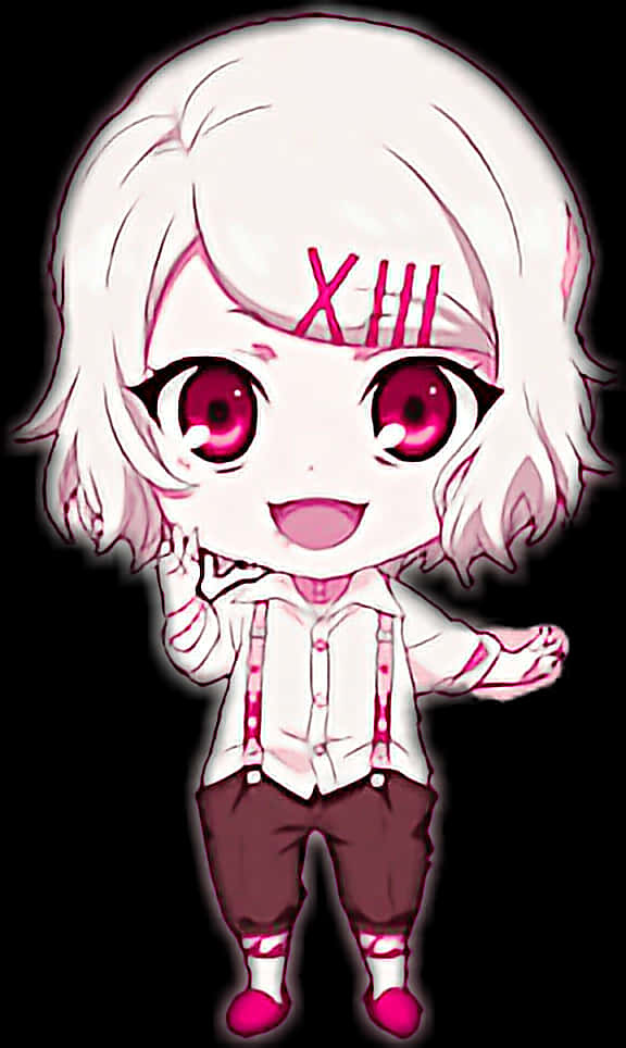 Chibi Kaneki Cute Pose PNG