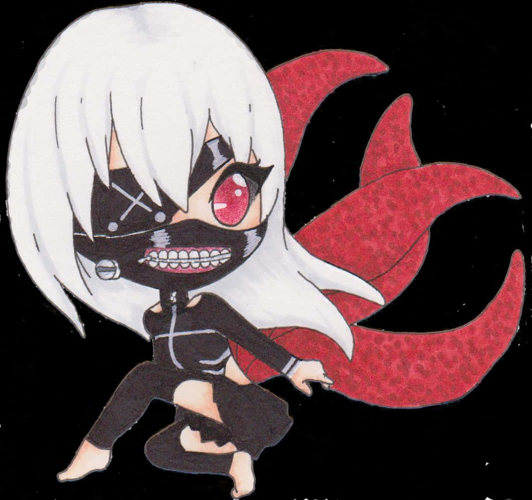 Chibi Kaneki Kakuja Form PNG