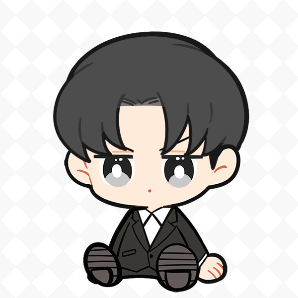 Chibi Levi Ackerman Cute Illustration PNG