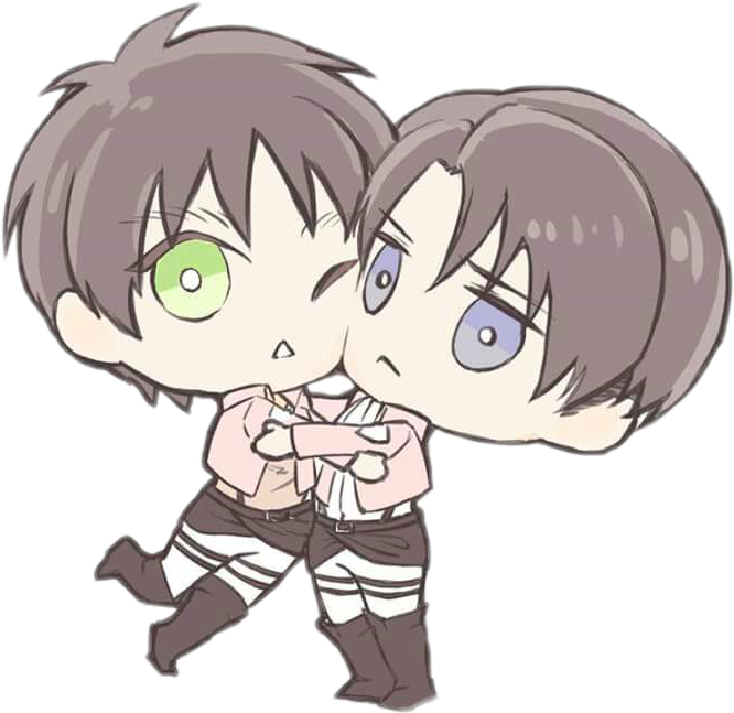 Chibi Levi Ackerman Dual Expression PNG