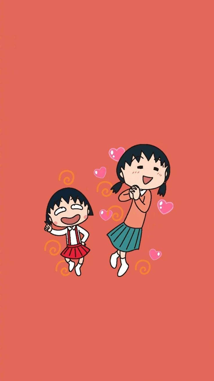 Chibi Maruko Chan With Sakiko Sakura Wallpaper