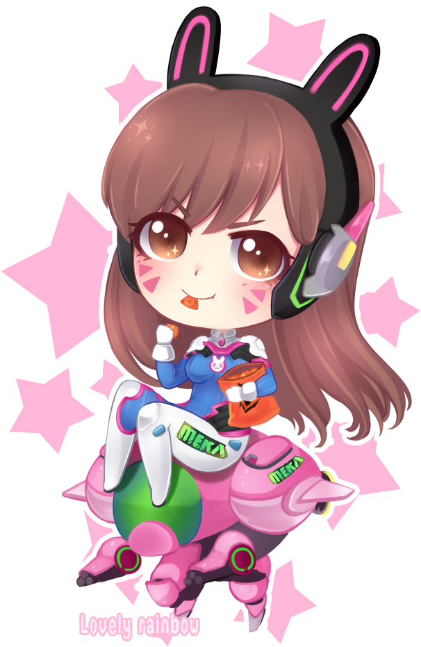 Chibi Mei Overwatch Art PNG