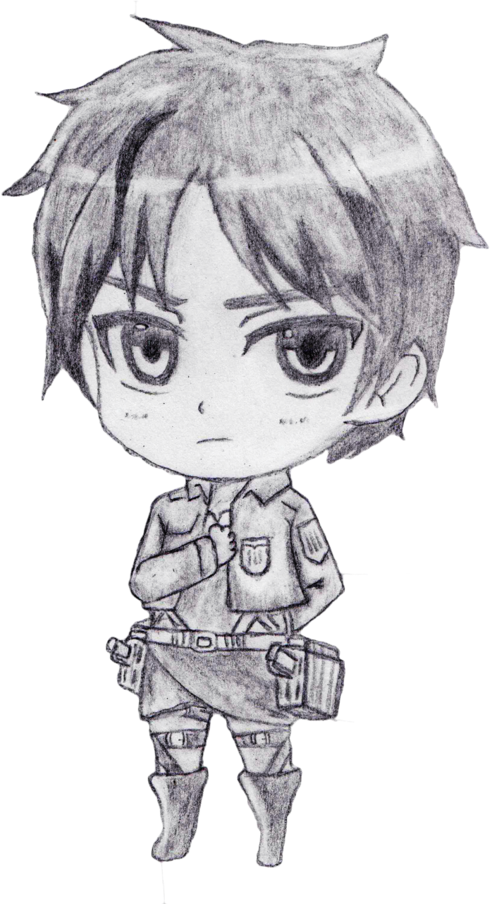 Chibi Mikasa Ackerman Sketch PNG