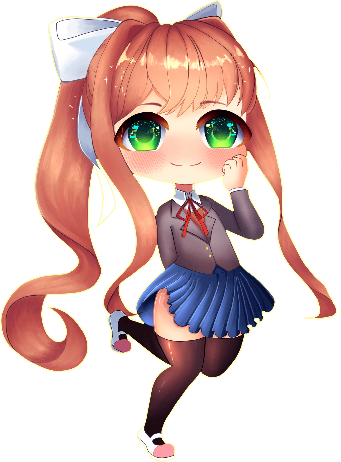 Chibi Monika D D L C Art PNG