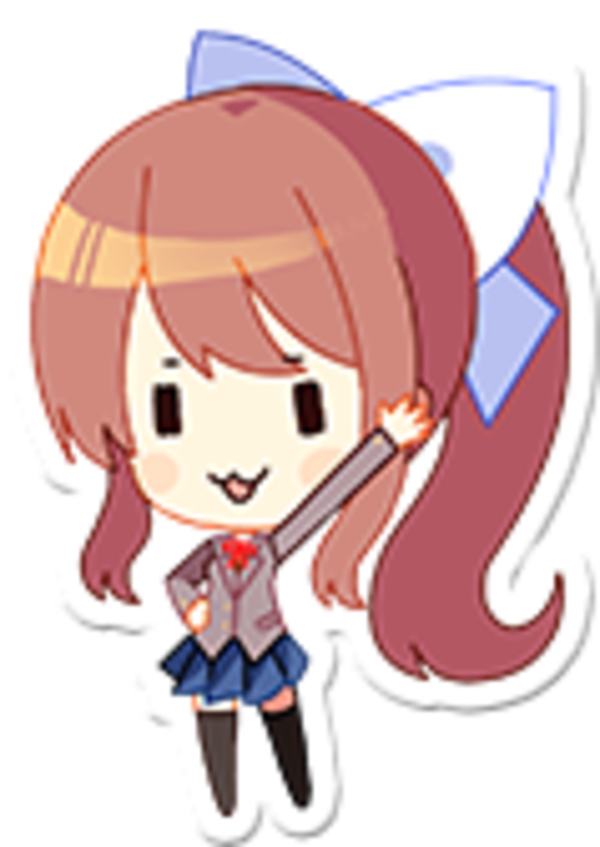 Chibi Monika D D L C Art PNG