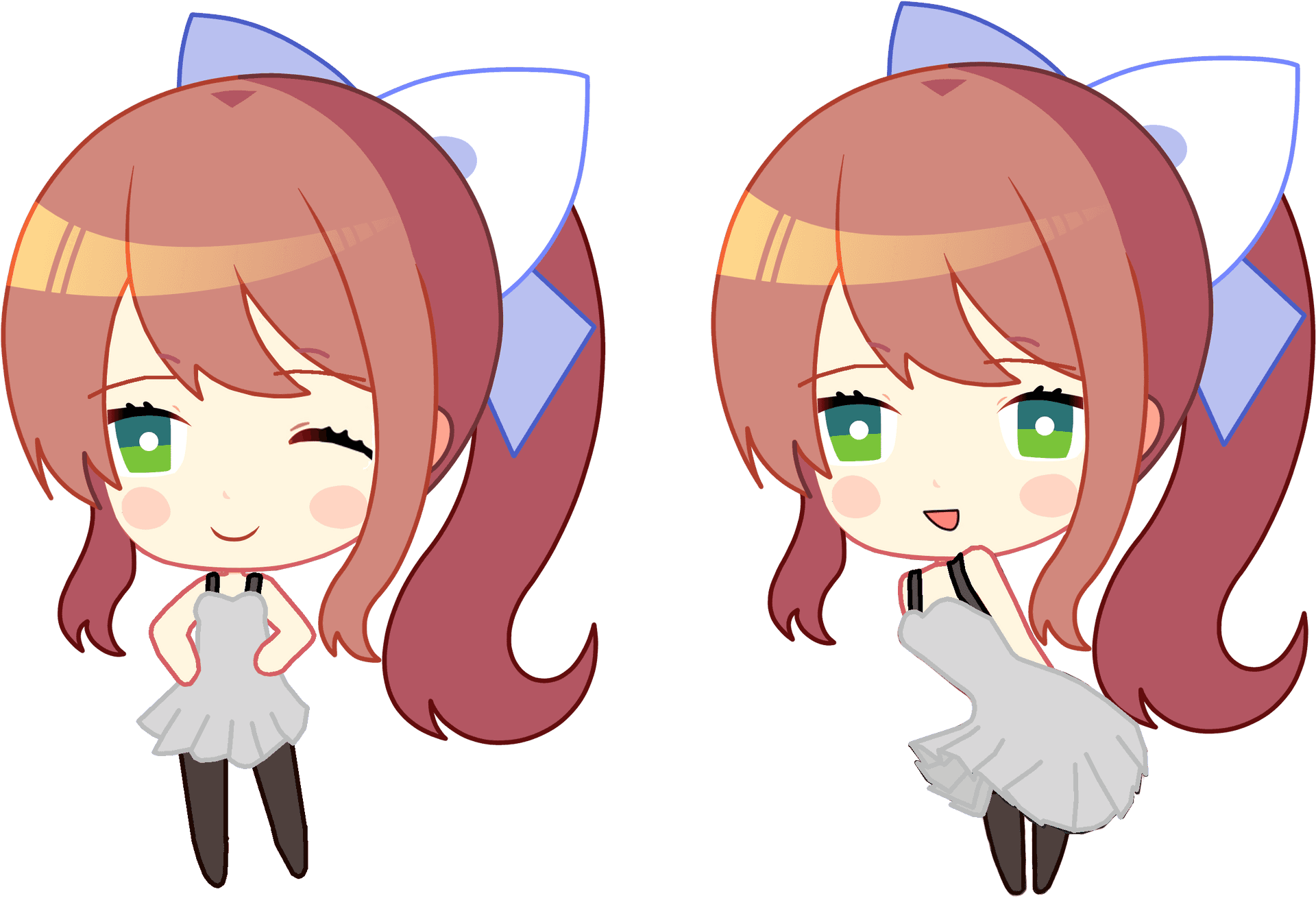 Chibi Monika D D L C Art PNG