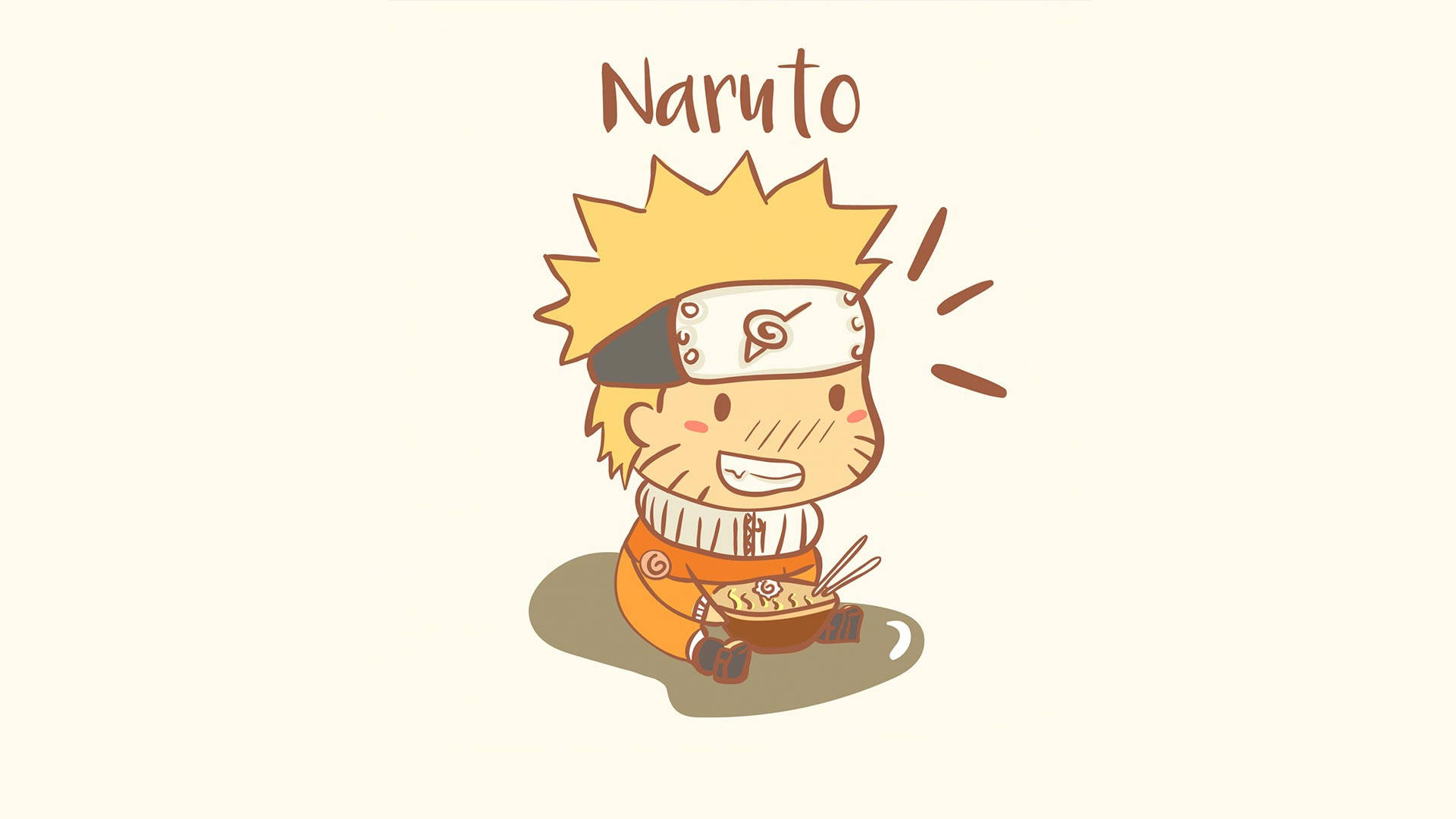Chibi Naruto Eating Ramen Wallpaper