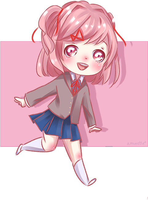 Chibi Natsuki D D L C Art PNG