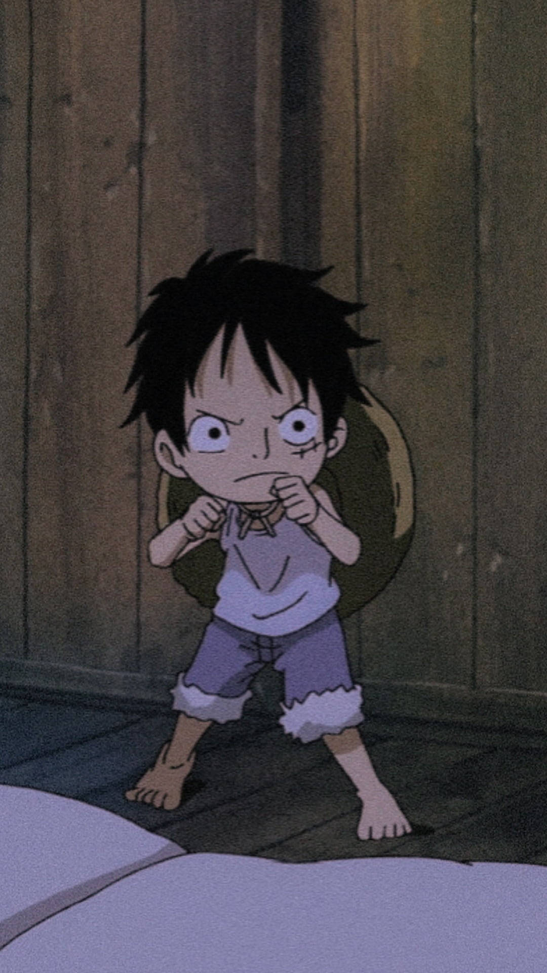 Chibi One Piece Luffy Pfp Ready To Fight Background
