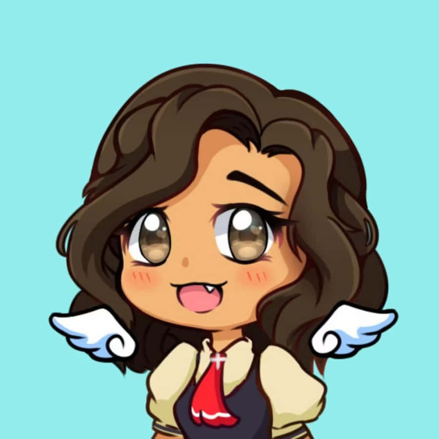 A Cartoon Girl With Wings And A Tie