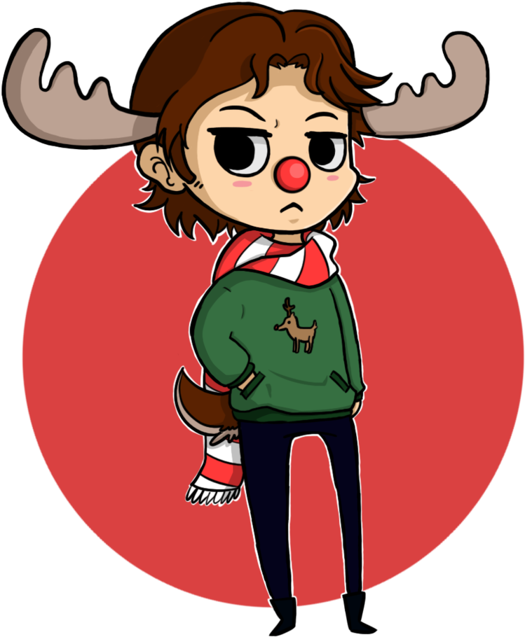 Chibi Reindeer Character Illustration PNG