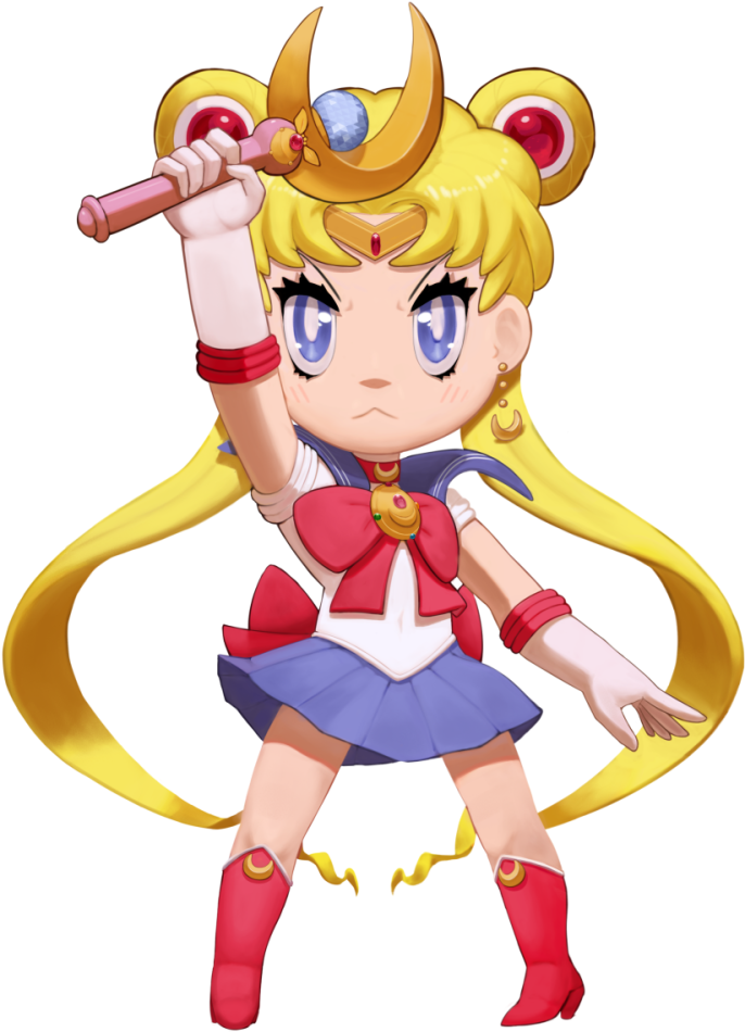 Chibi Sailor Moon Warrior Pose PNG