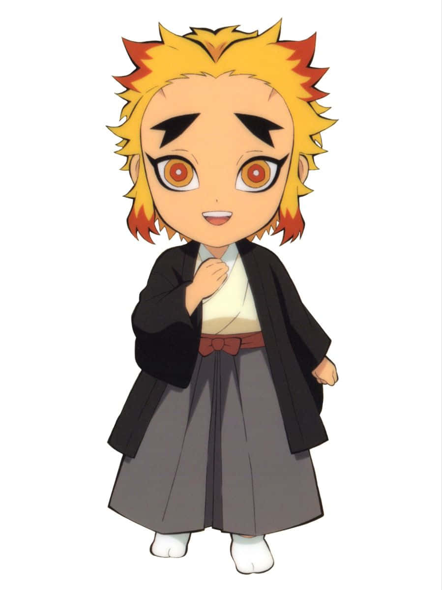 Chibi Senjuro Rengoku Seisomassa Taustakuva