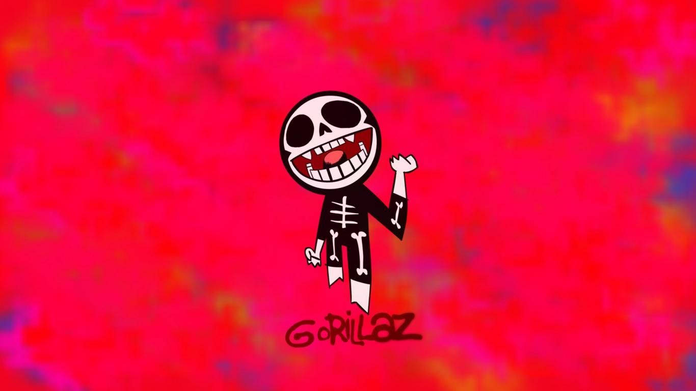 Graffiti meets Music: Chibi Skeleton Gorillaz Wallpaper