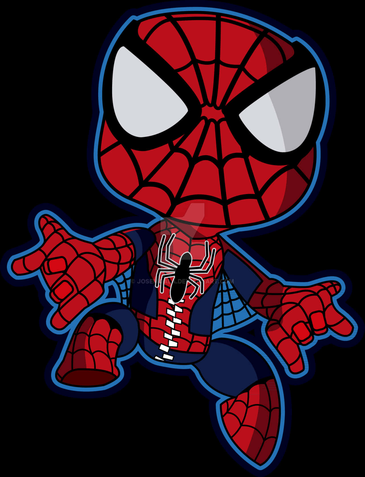 Chibi Spider Man Pose PNG