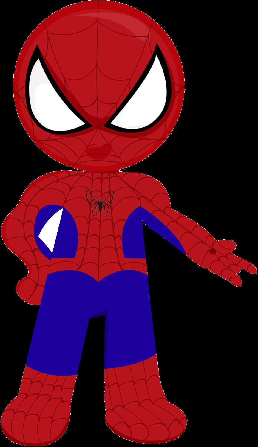 Chibi Spiderman Pose PNG