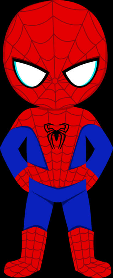 Chibi Spiderman Stance PNG