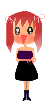 Chibi Style Anime Character PNG
