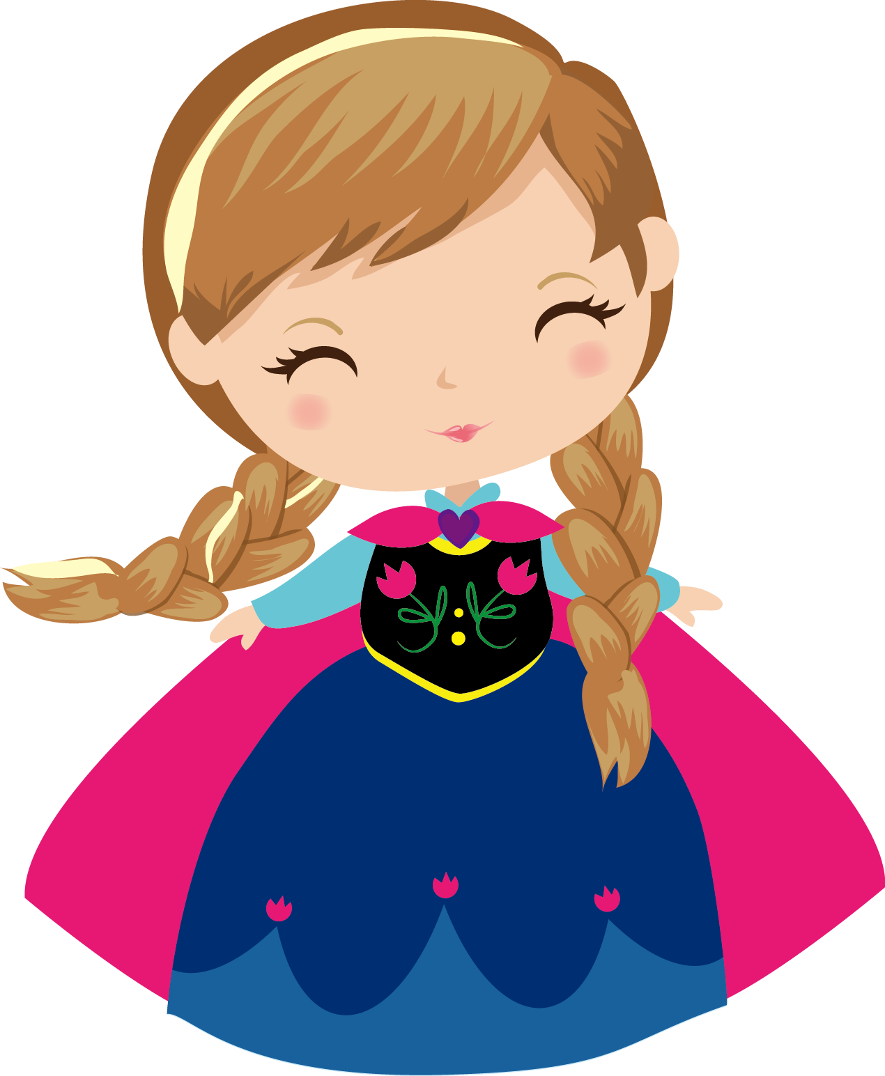 Chibi Style Anna Frozen PNG