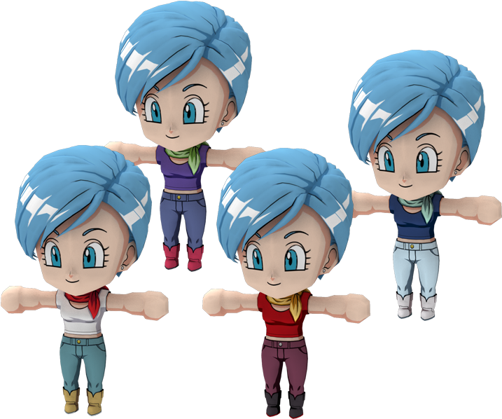 Chibi Style Bulma Variations PNG