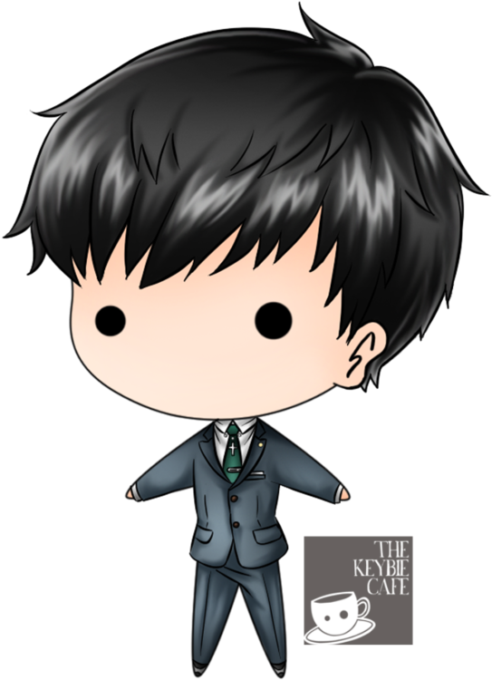 Chibi Style Businessman Illustration PNG