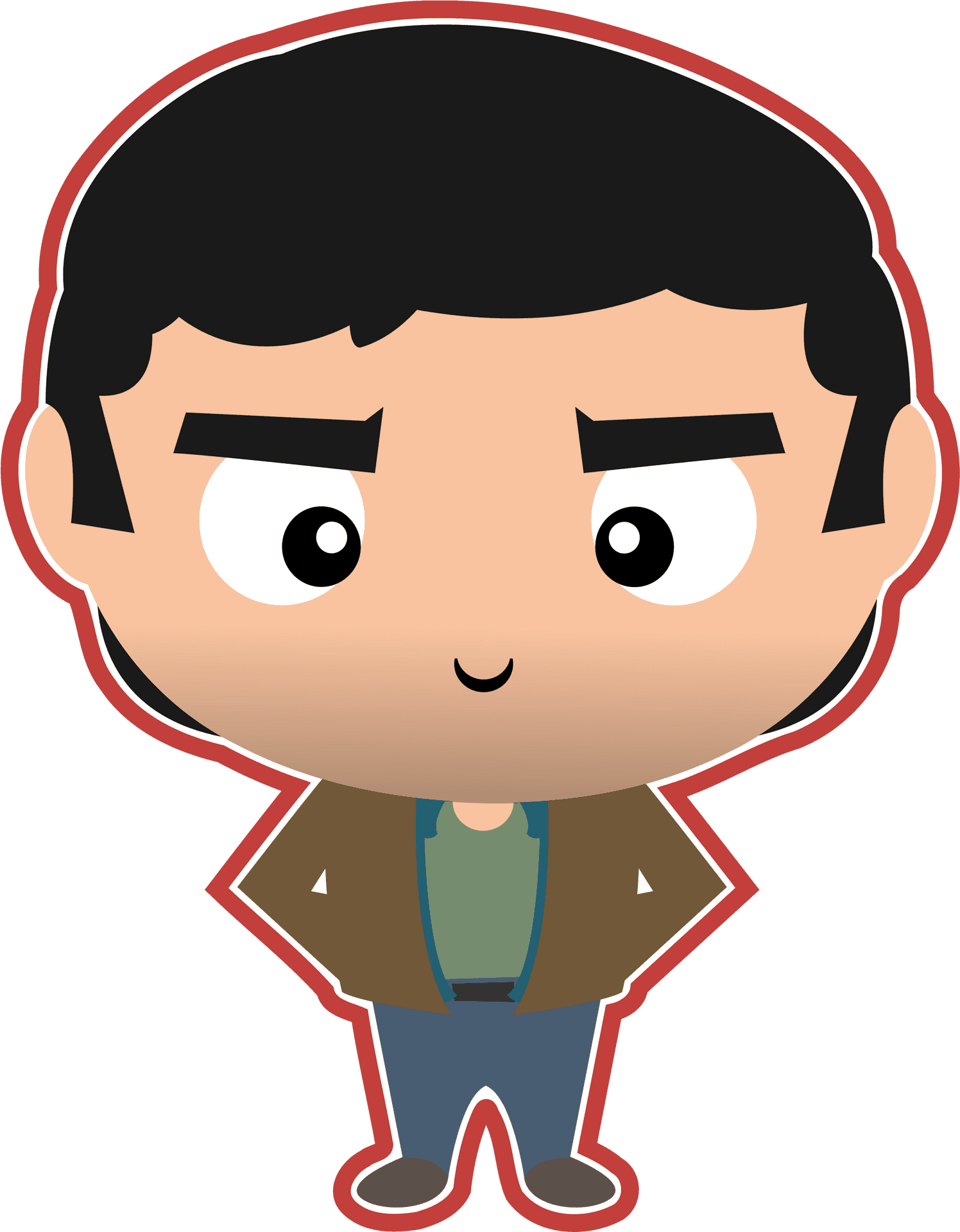Chibi Style Cartoon Character PNG