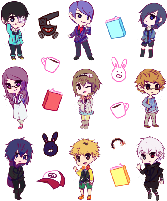 Chibi Style Character Collection PNG