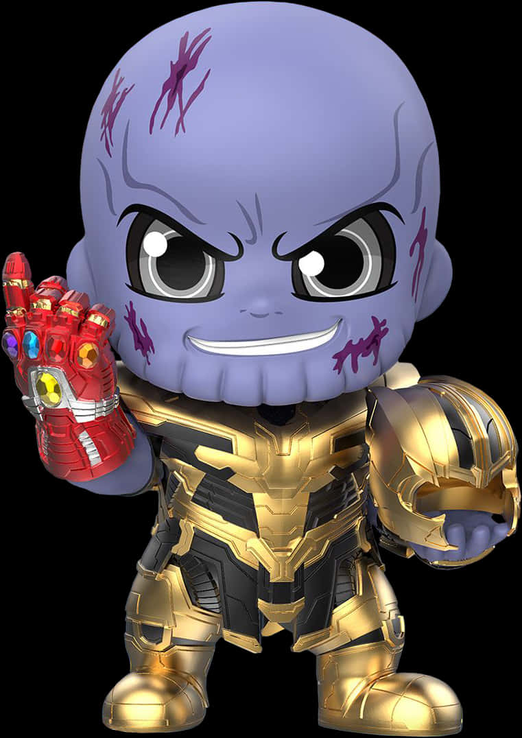 Chibi Style Thanos Figure PNG