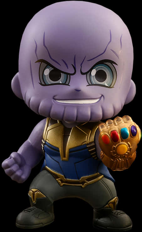 Download Chibi Style Thanos Figure With Infinity Gauntlet | Wallpapers.com