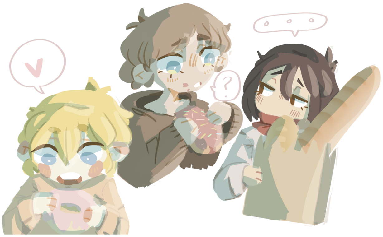 Chibi Style_ Animated_ Characters_ Chatting PNG