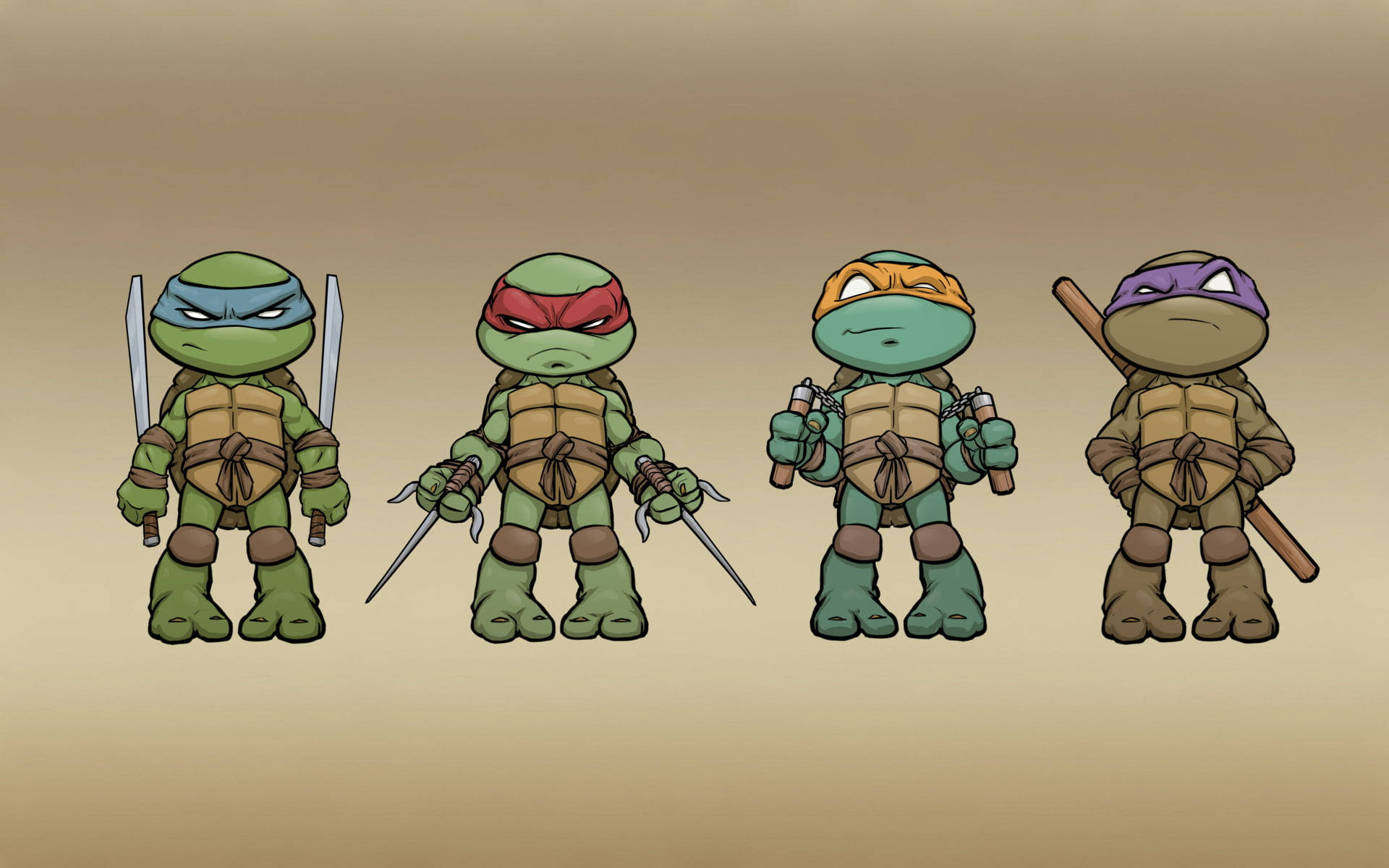Chibi Teenage Mutant Ninja Turtles Wallpaper