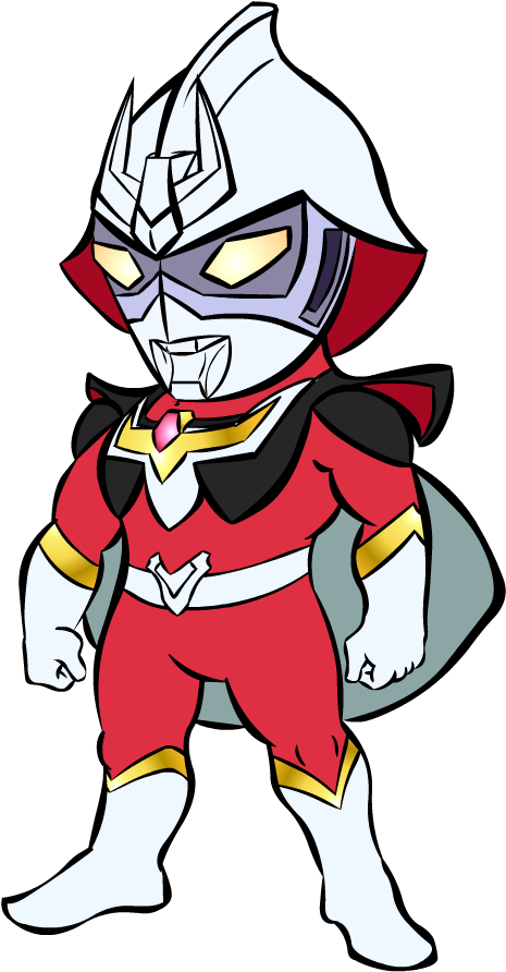 Chibi Ultraman Character Art PNG