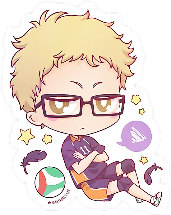 Chibi Volleyball Player Sticker PNG