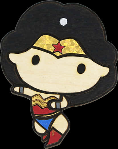 Chibi Wonder Woman Cutout PNG