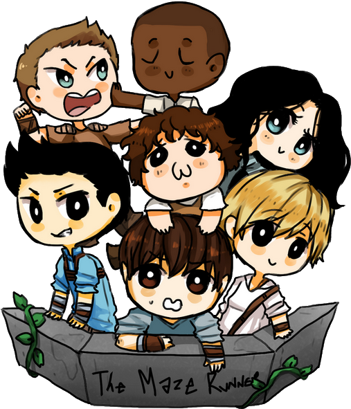 Download Chibi_ Maze_ Runners_ Illustration | Wallpapers.com