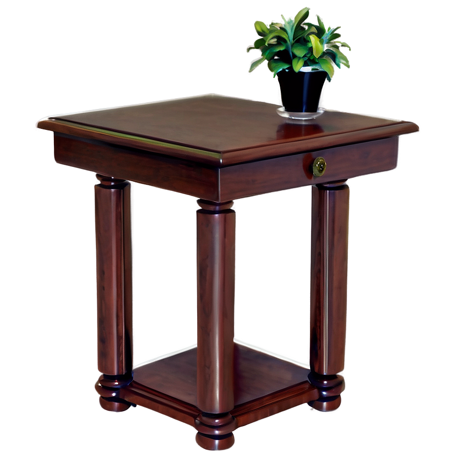 Chic Bedside Table Png 05042024 PNG