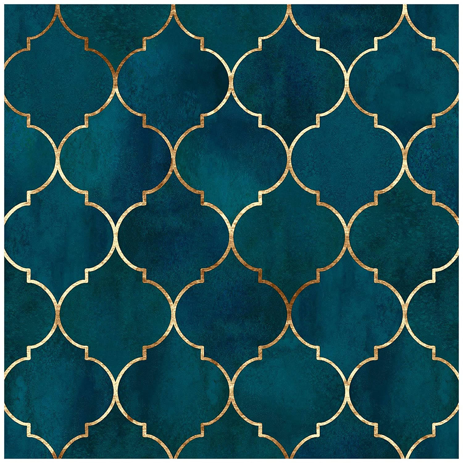 Chic Blue And Gold Wallpaper