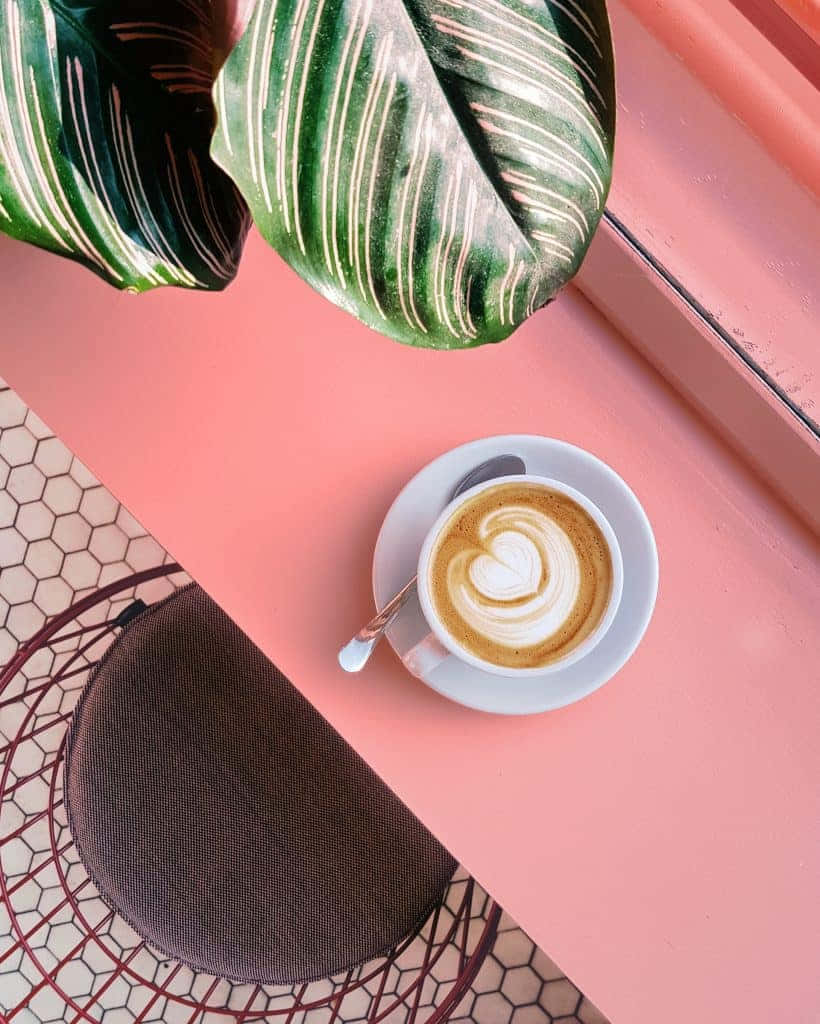 Chic Coffee Shop Vibes Wallpaper